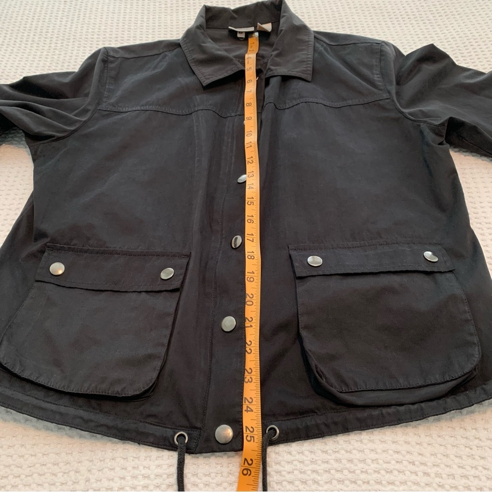 Chico’s Black Windbreaker Jacket with Hood * Large / 12 - Picture 11 of 16